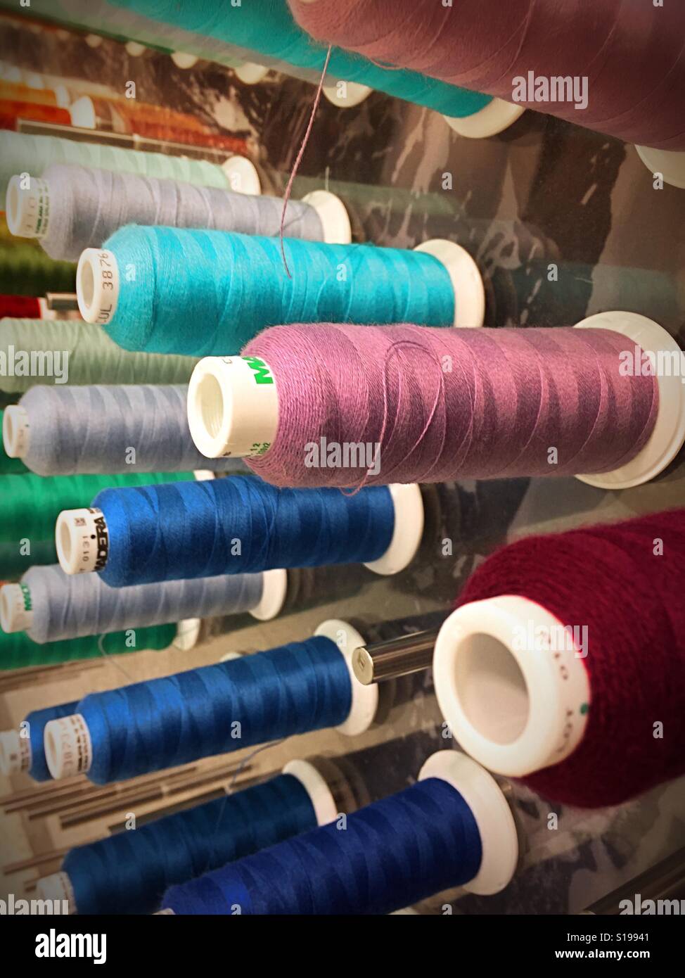 Thread spools - Smartphone Captured Stock Image