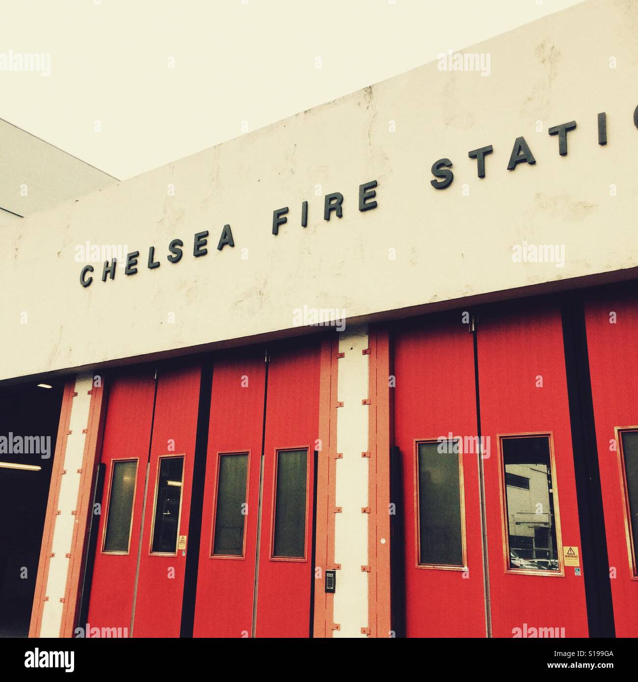 Chelsea Fire Station London UK - Smartphone Captured Stock Image