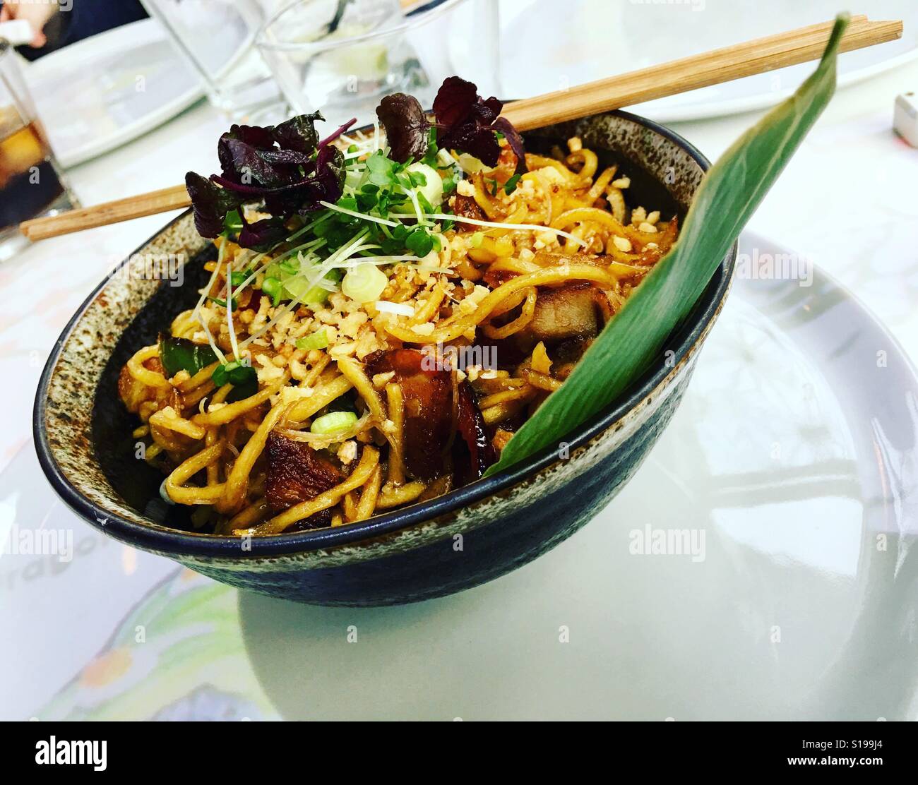Singapore Fried Noodles. - Smartphone Captured Stock Image