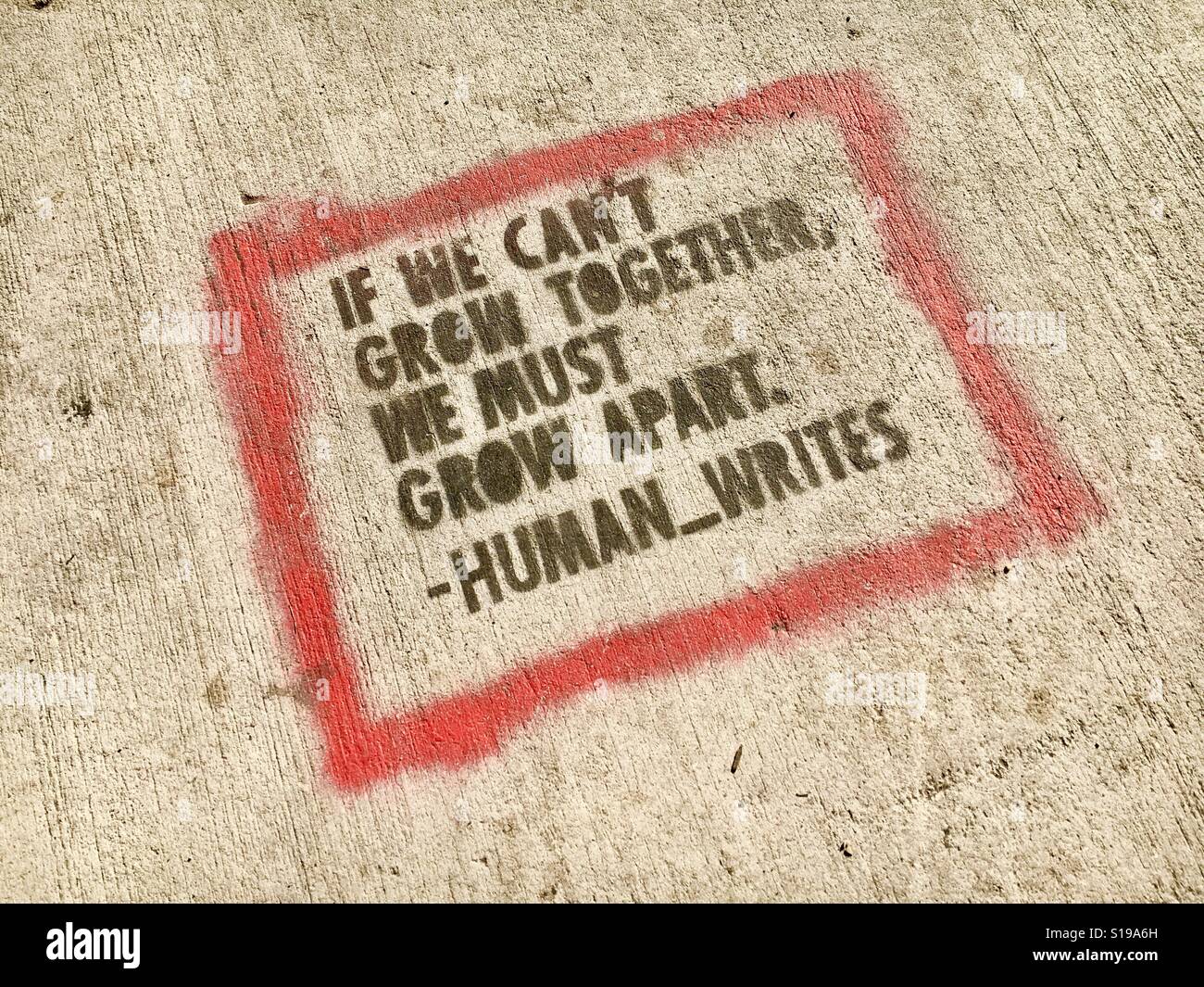 Sidewalk philosophy - Smartphone Captured Stock Image