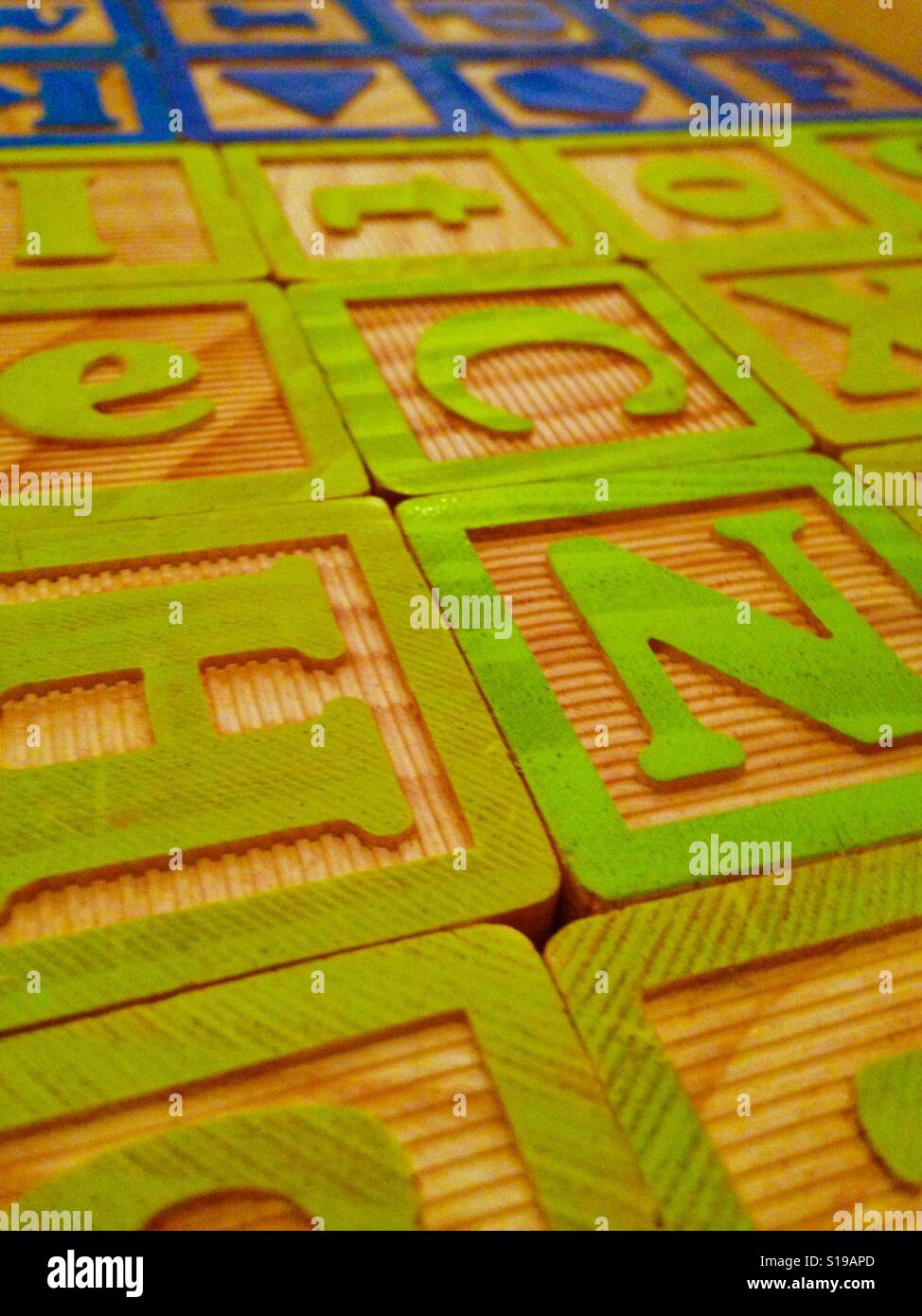 Wooden blocks with letters on them. - Smartphone Captured Stock Image