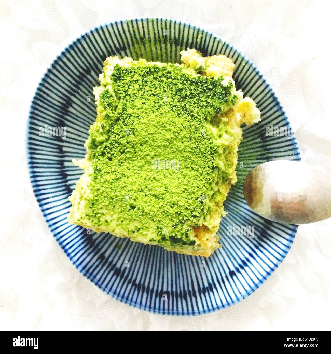 Green Tea Tiramisu Stock Photo Alamy