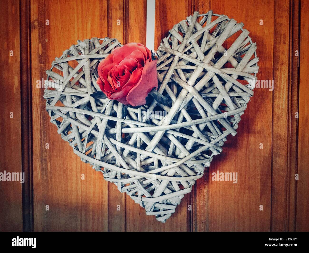Love heart and rose - Smartphone Captured Stock Image