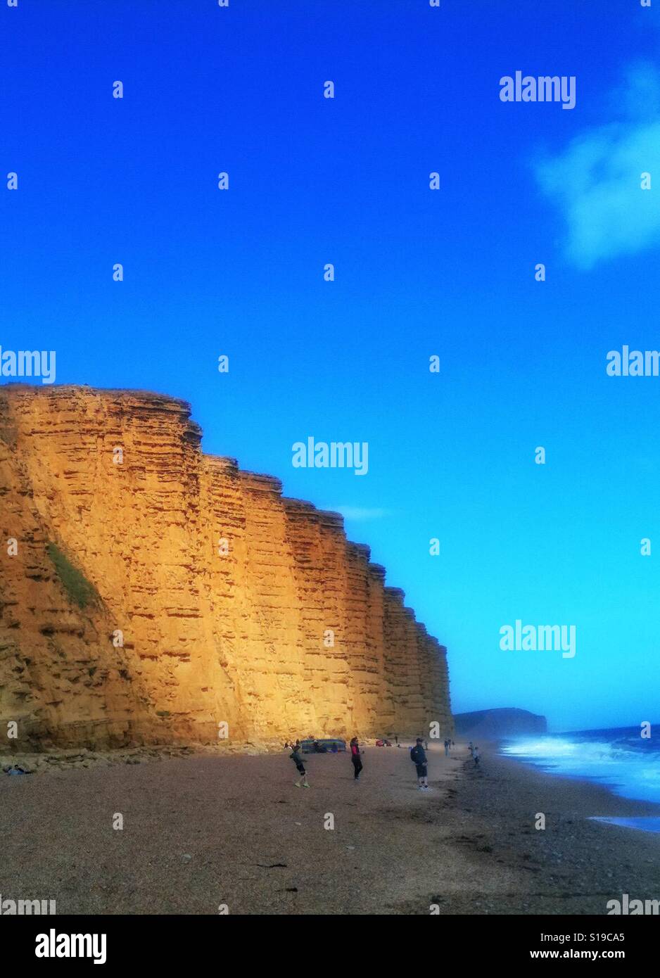 The cliffs at West Bay, Dorset Stock Photo