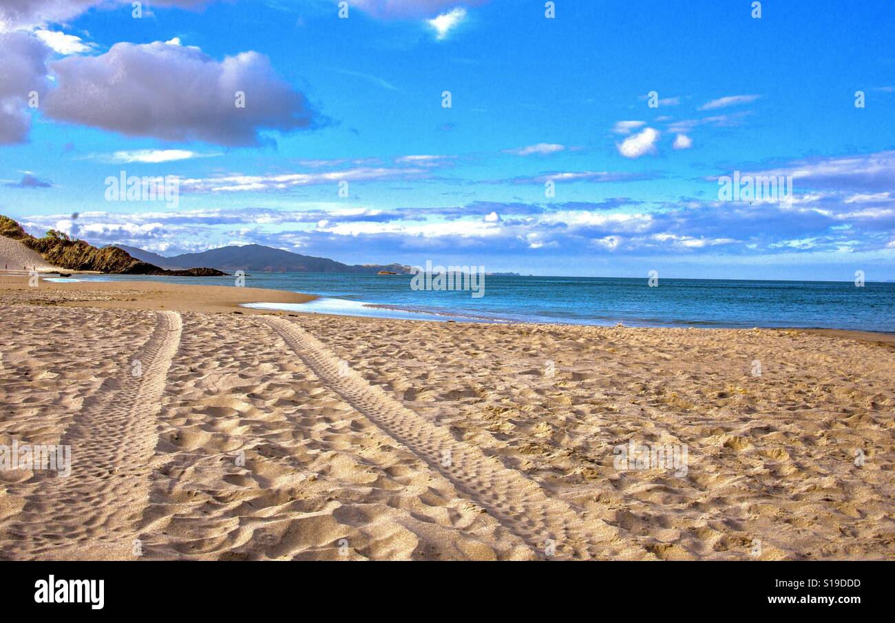 Beautiful beach way Stock Photo
