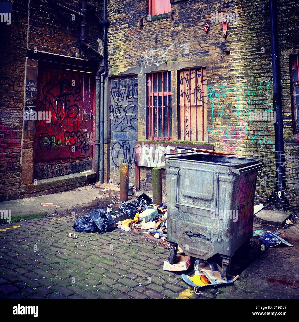 Urban Decay in Bradford, Yorkshire. Stock Photo