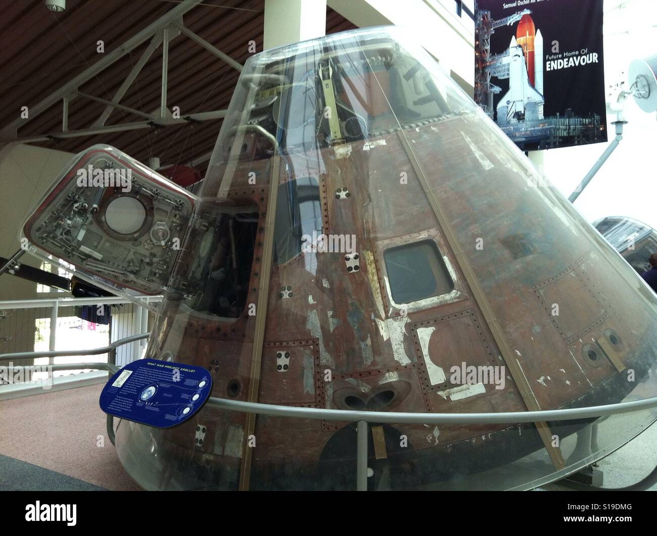 Apollo space capsule at LA museum Stock Photo