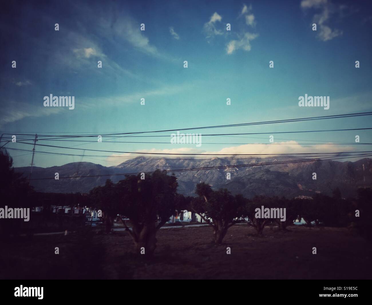 Clouds over the mountains. - Smartphone Captured Stock Image