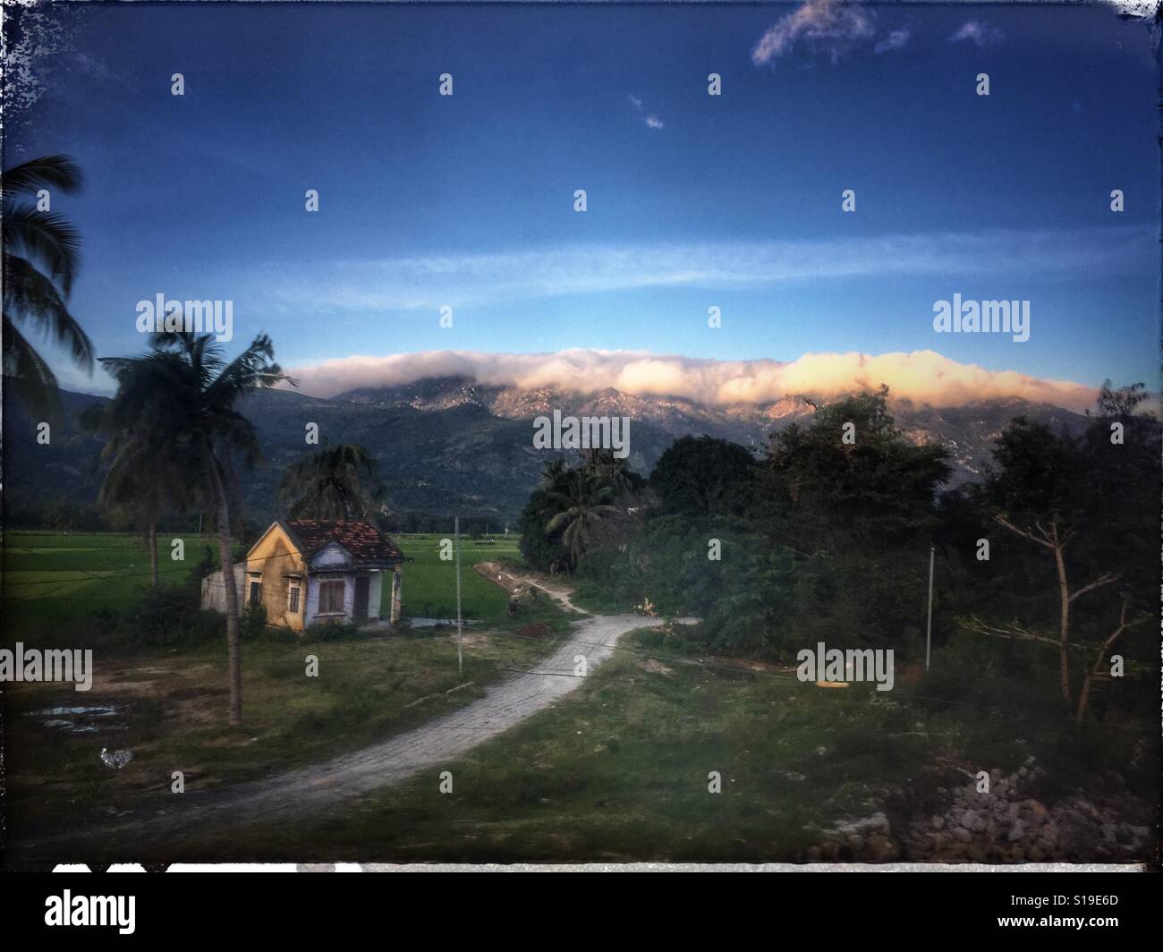 The path to the cold mountain. - Smartphone Captured Stock Image