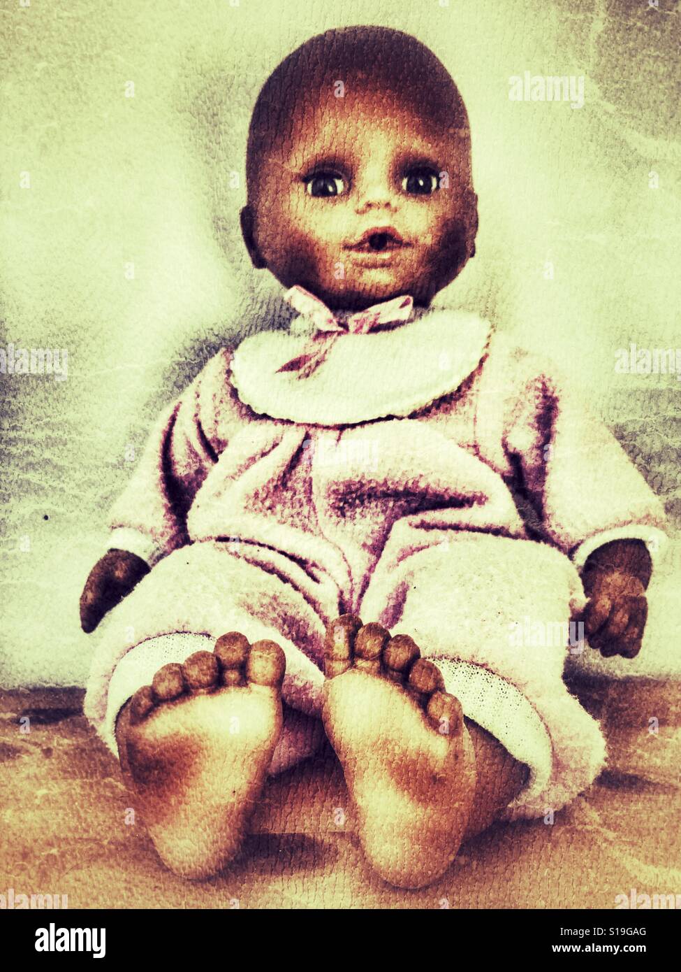 Plastic baby doll, child's toy - Smartphone Captured Stock Image