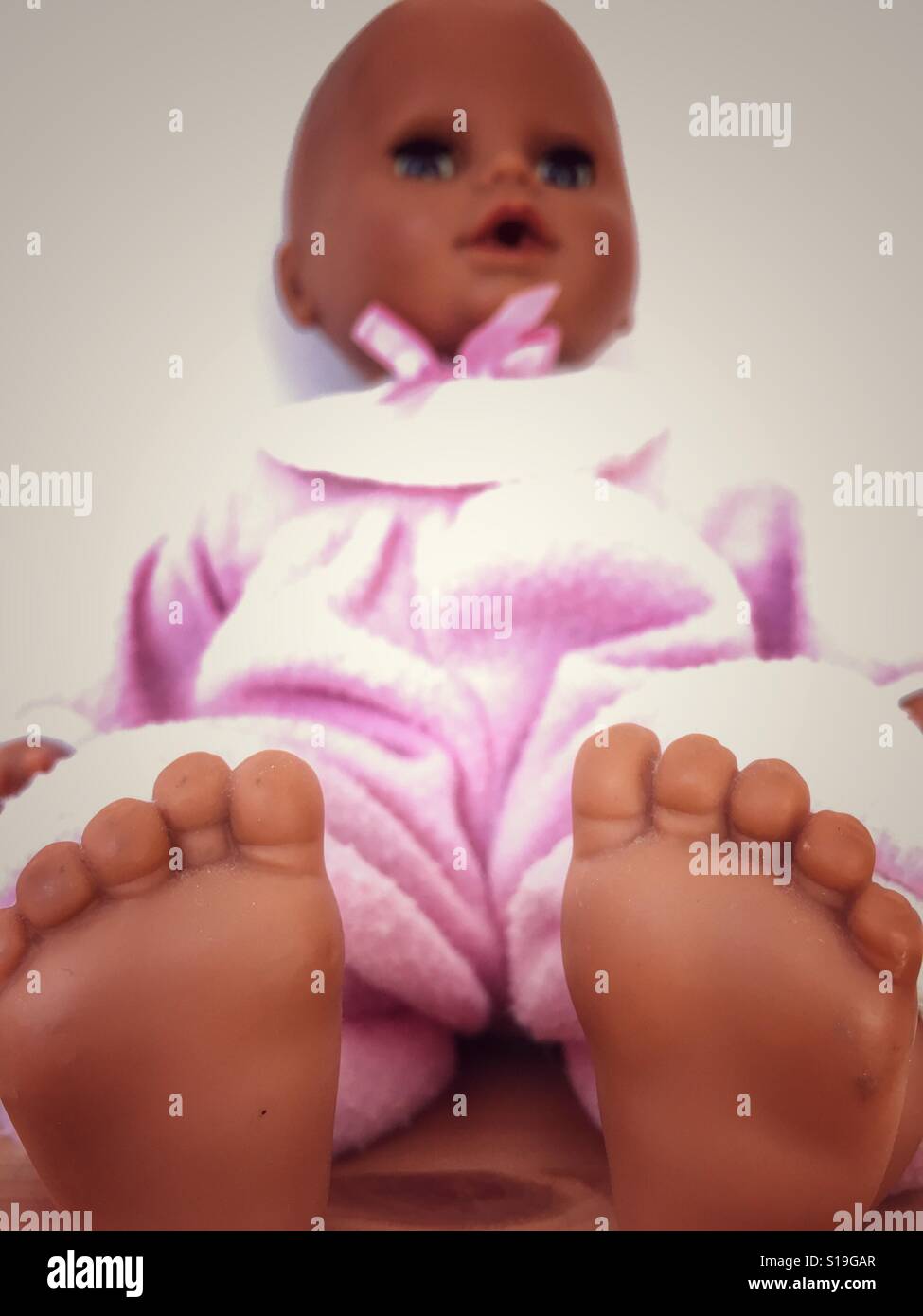 Plastic baby doll, child's toy - Smartphone Captured Stock Image
