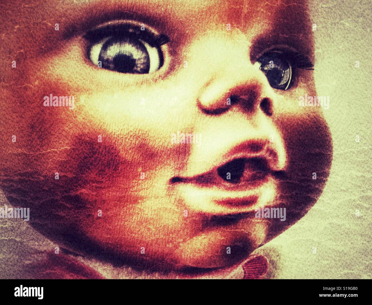 Baby doll, face - Smartphone Captured Stock Image
