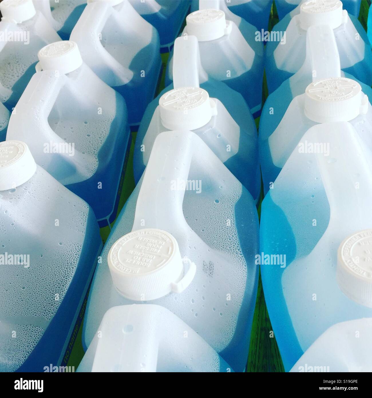 Antifreeze bottles by K.R. Stock Photo