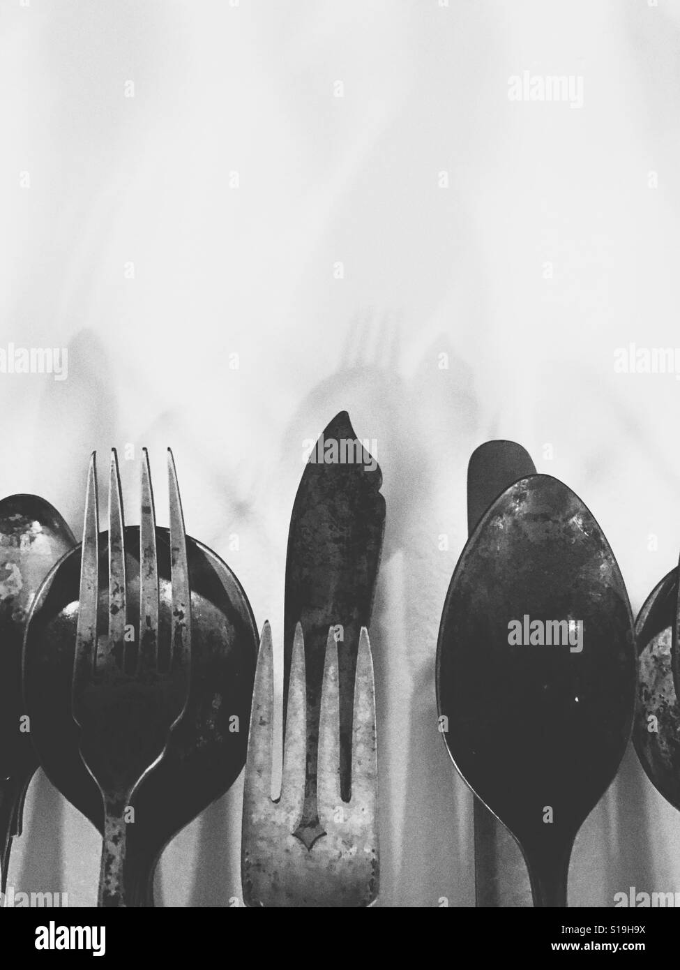 Knives, forks and spoons Stock Photo Alamy