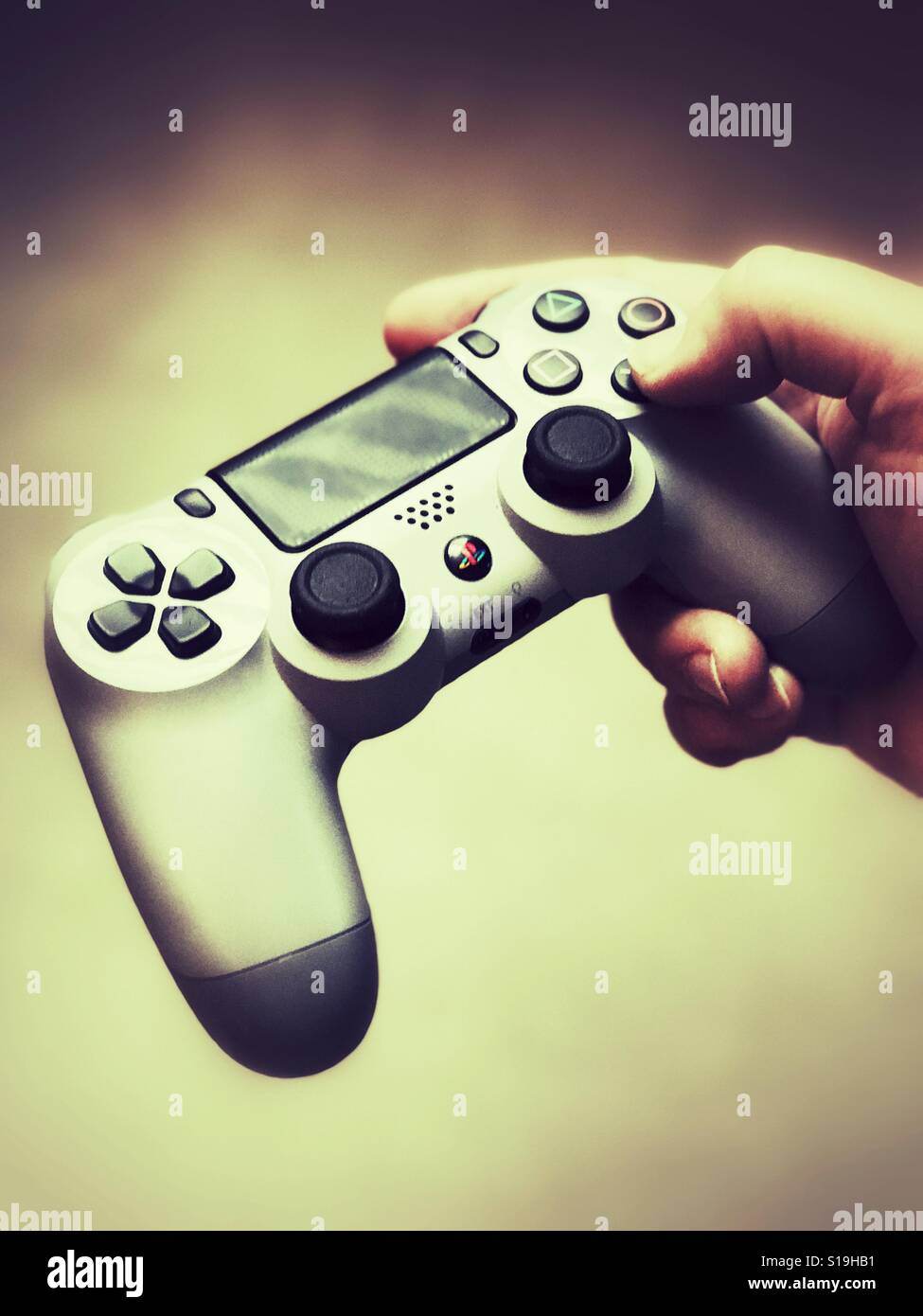holding playstation controller