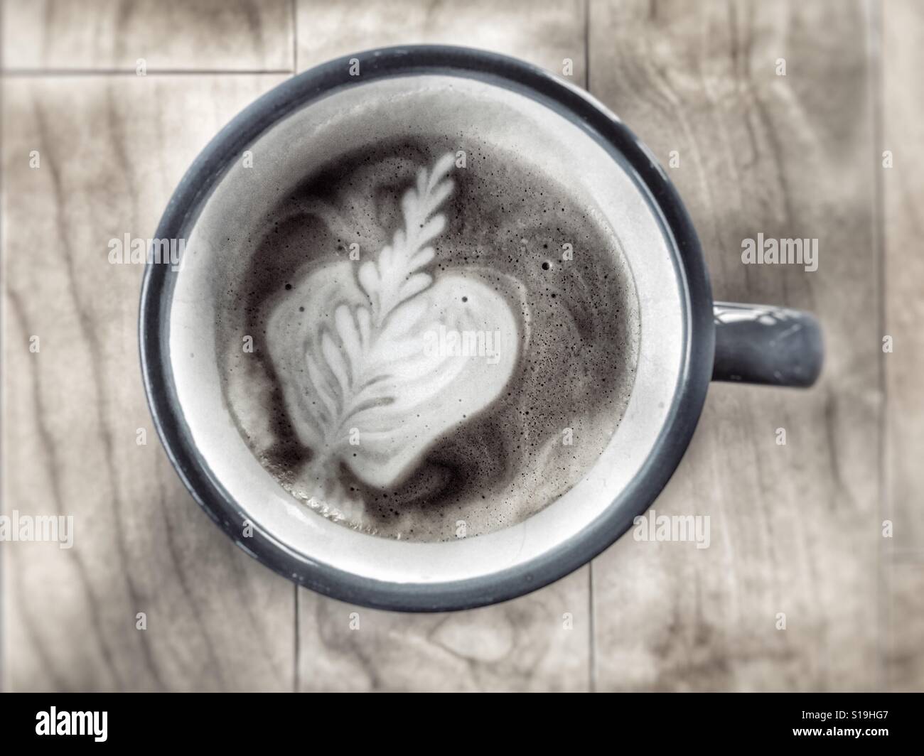Cup of Latte - Smartphone Captured Stock Image
