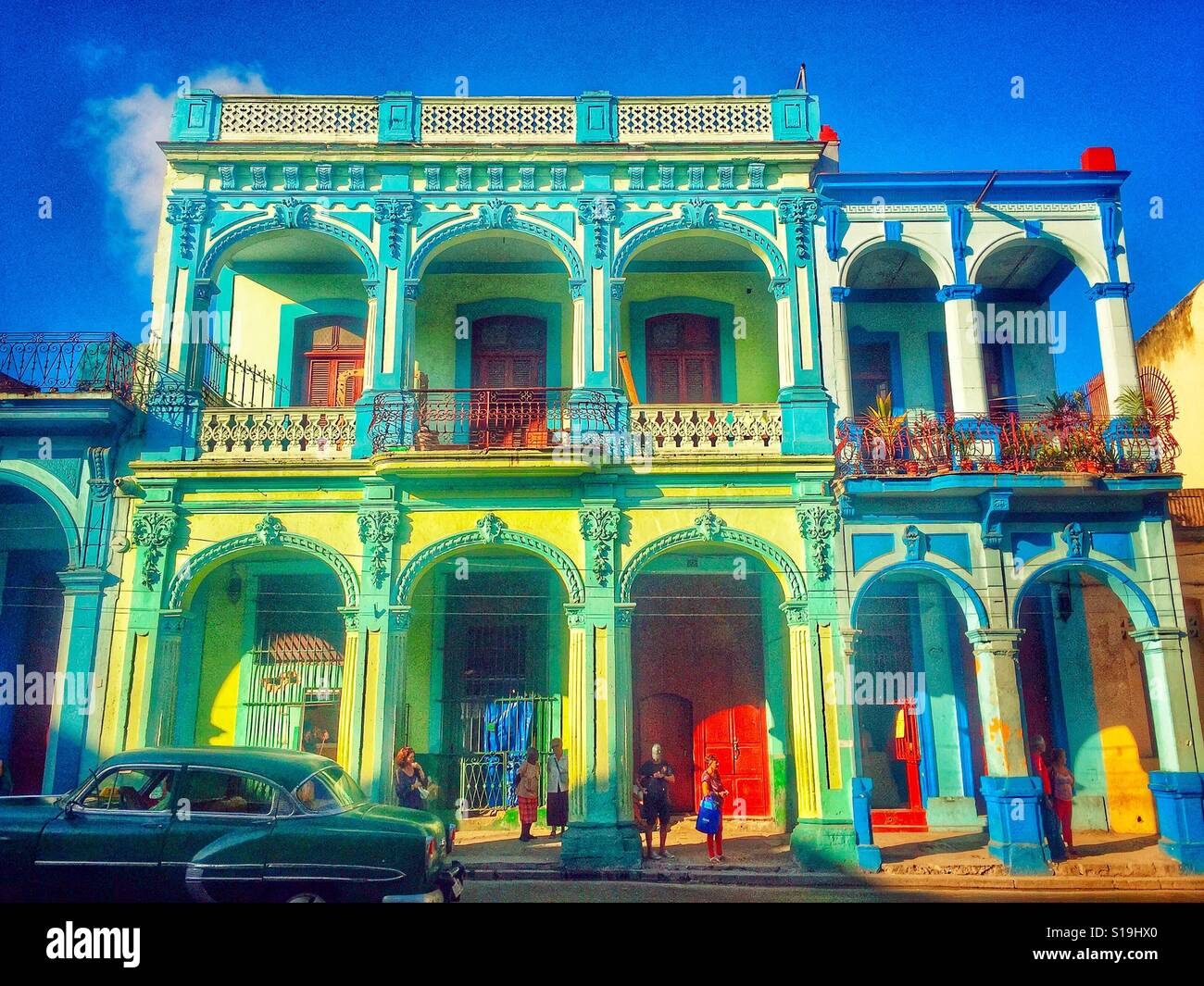 Colourful buildings in Havana, Cuba Stock Photo