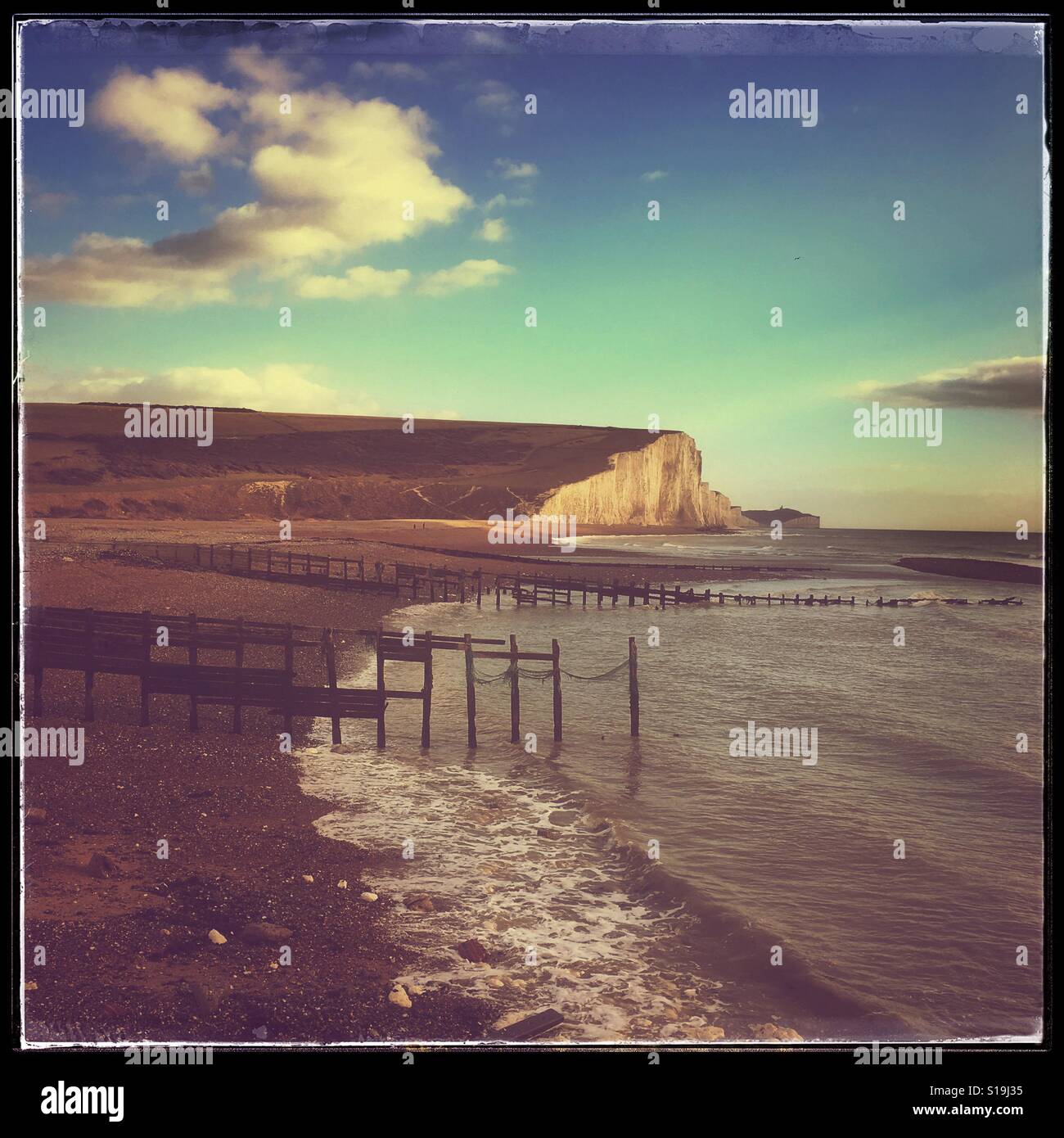 View of Seven Sisters, Sussex, UK Stock Photo