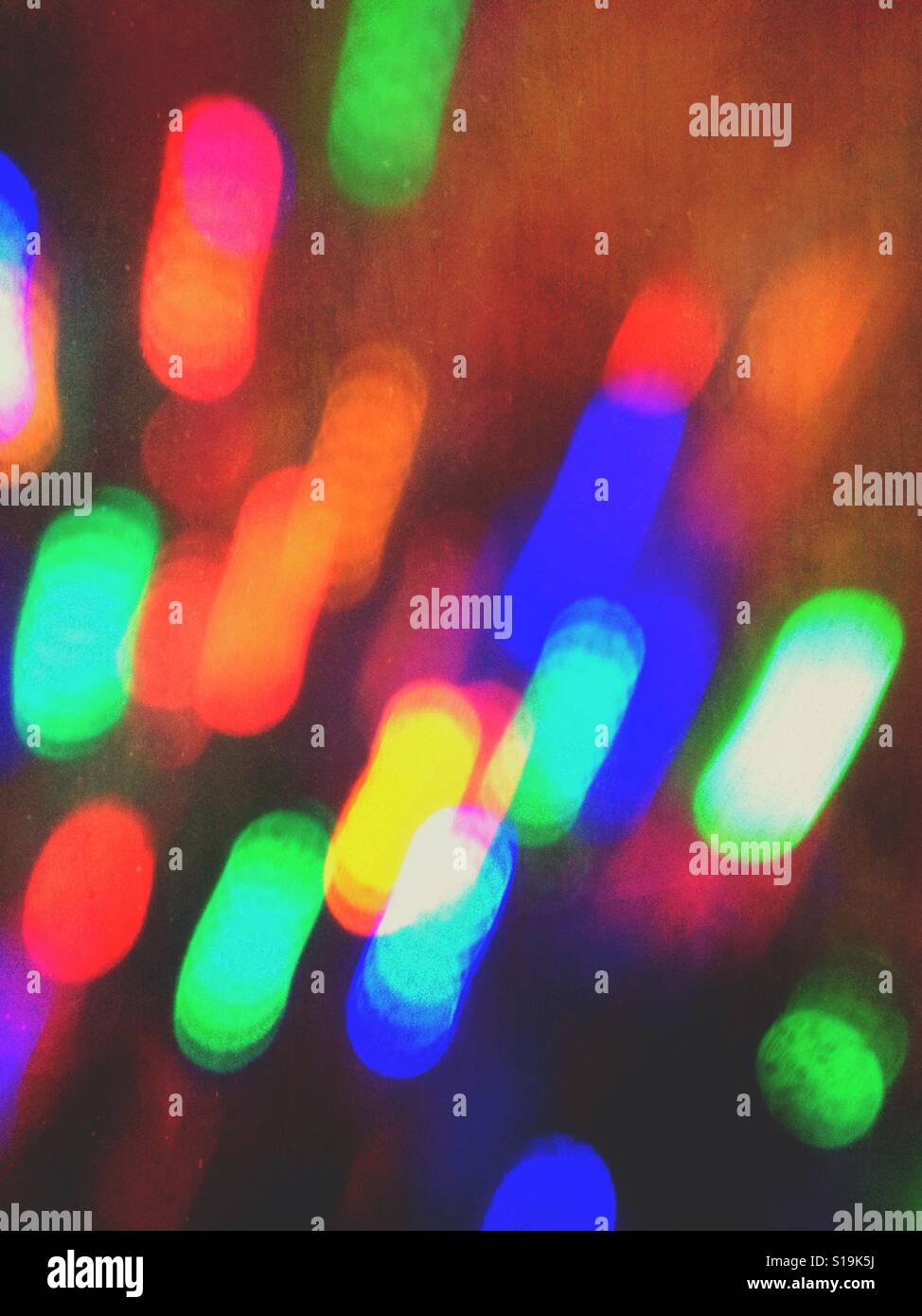 Movement of Christmas tree lights - Smartphone Captured Stock Image