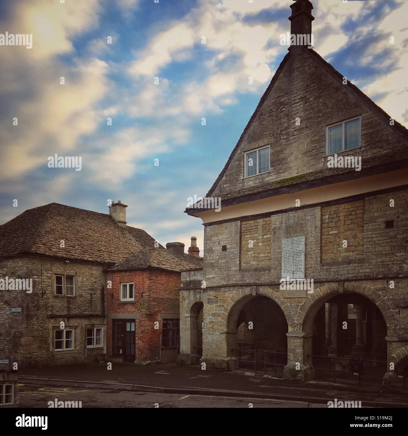 Ancient Market Hall in Minchinhampton, Gloucestershire, England - Smartphone Captured Stock Image