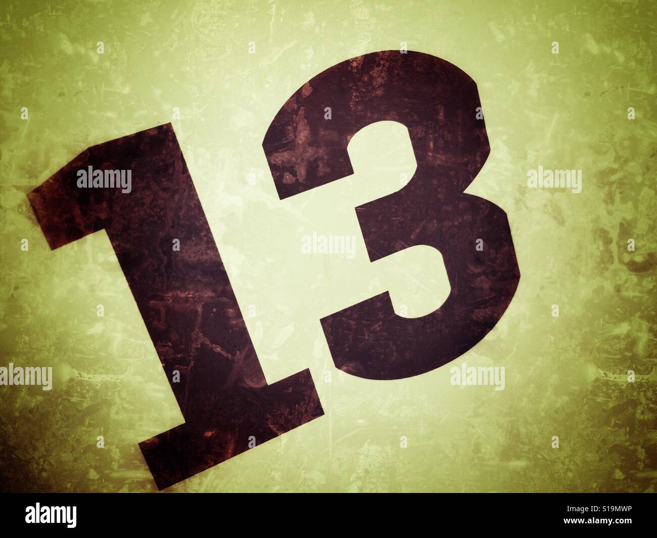 Thirteen - Smartphone Captured Stock Image