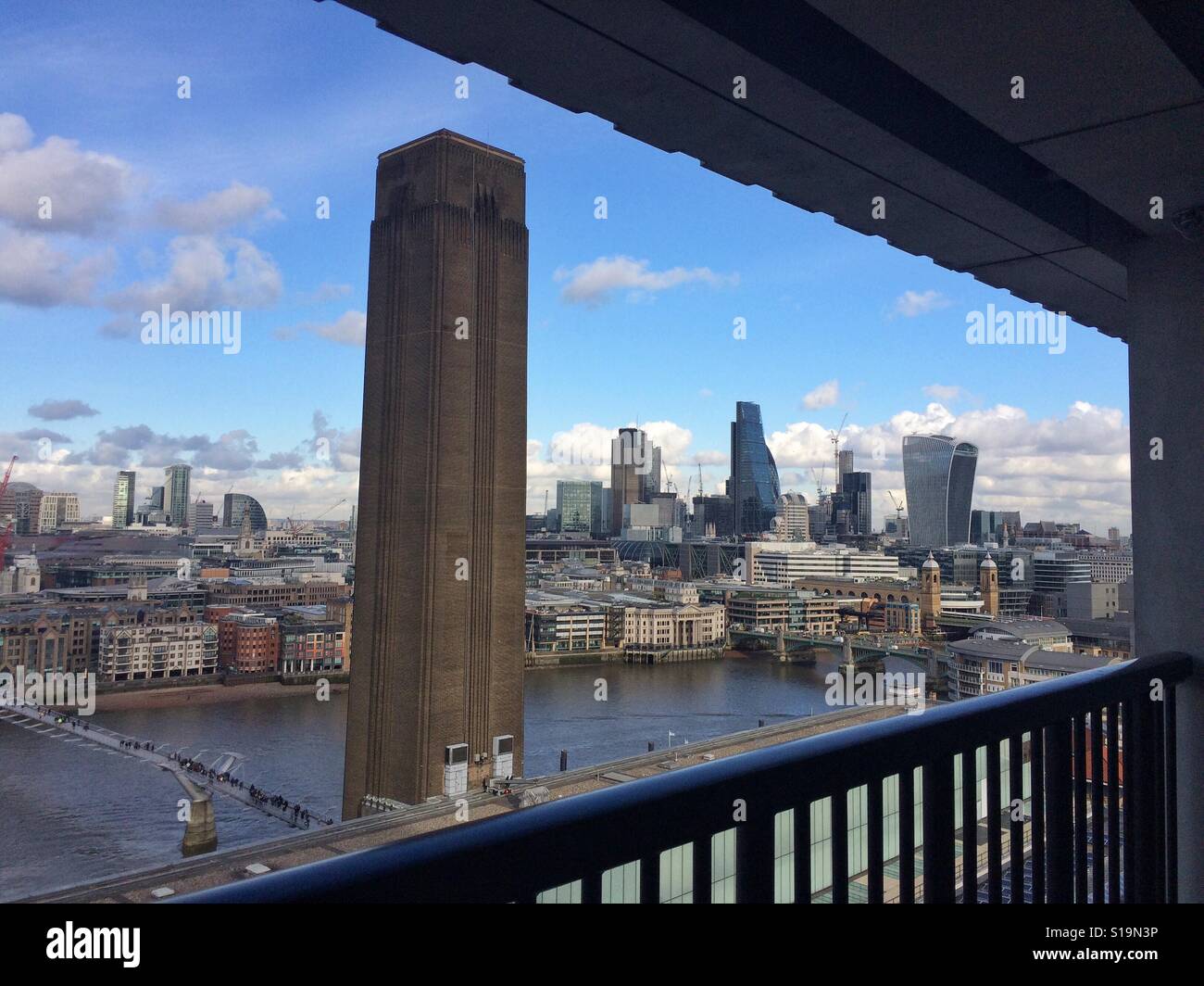 England, UK. City of London financial district as seen from the Tate Modern Gallery. Stock Photo