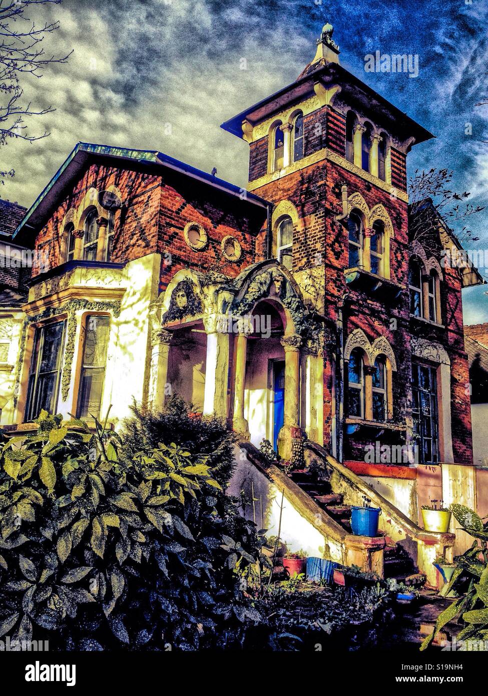 Old Painted house in Lewisham Vale - Smartphone Captured Stock Image