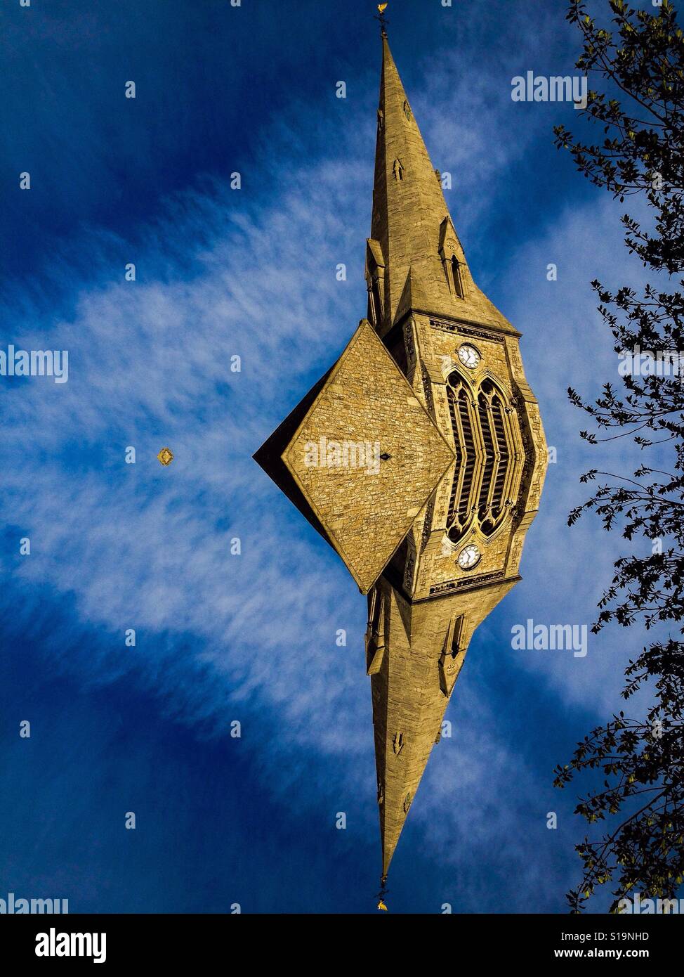 Unidentified flying Church - Smartphone Captured Stock Image