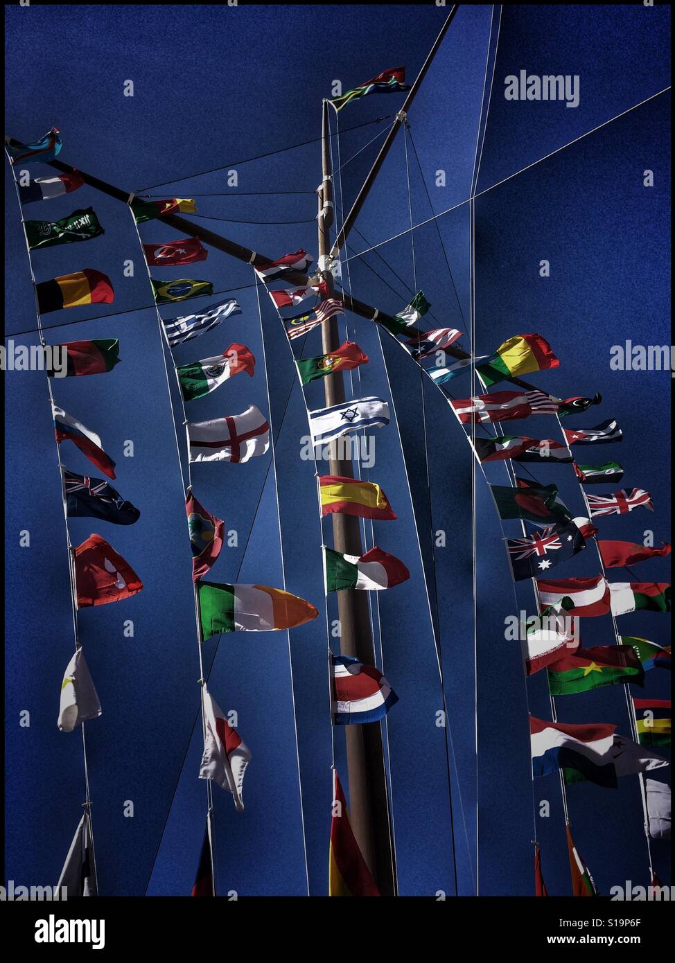 Flags of the World, V&A Waterfront, Cape Town, South Africa Stock Photo
