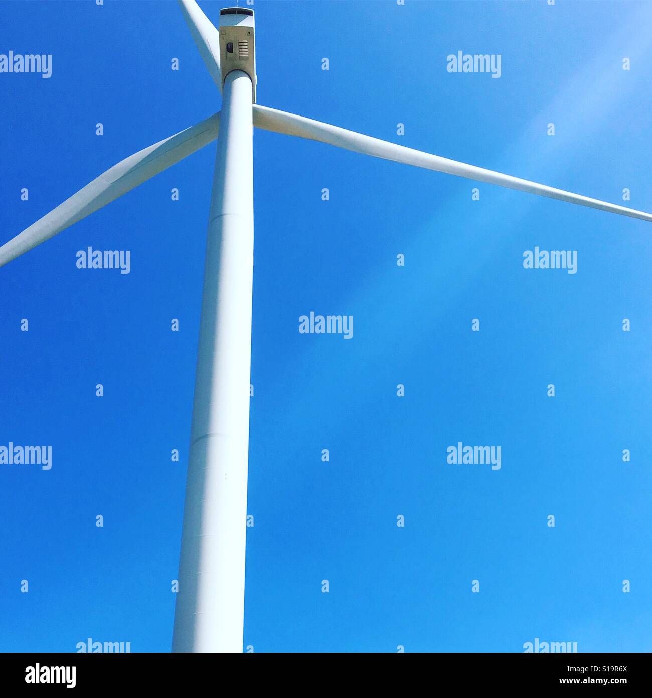 Wind wheel with blue sky Stock Photo