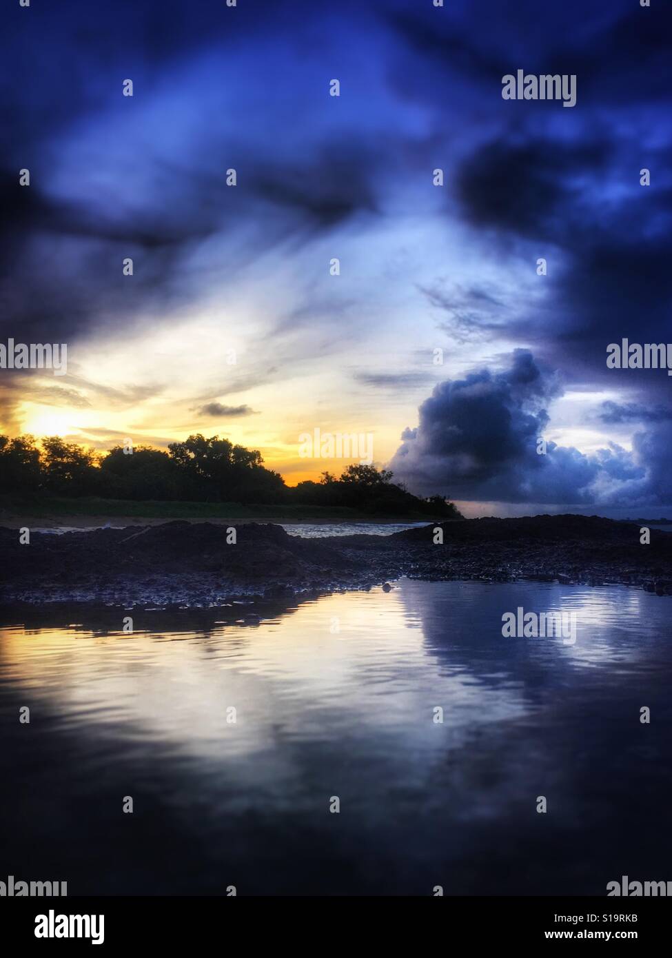 Early morning at East Point, a suburb of Darwin in the Northern Territory of Australia. - Smartphone Captured Stock Image