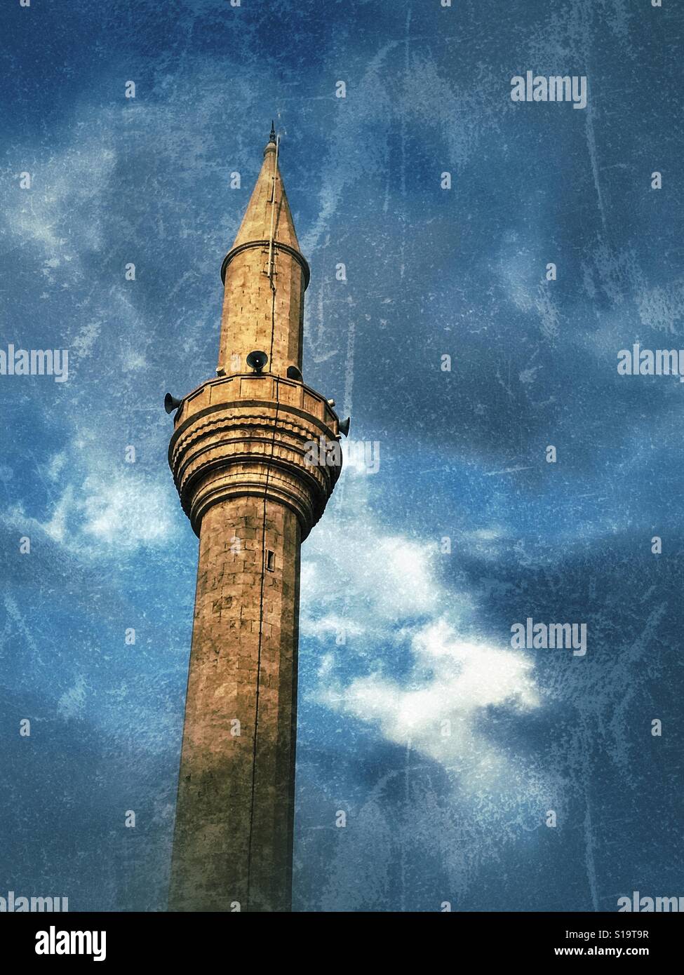 Mosque minaret - Smartphone Captured Stock Image