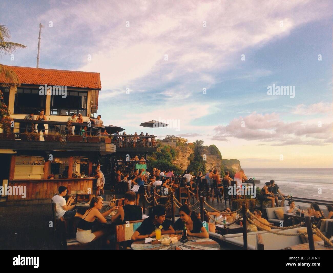Chill, Relax, and See Sunset at Single Fin Bali Stock Photo - Alamy