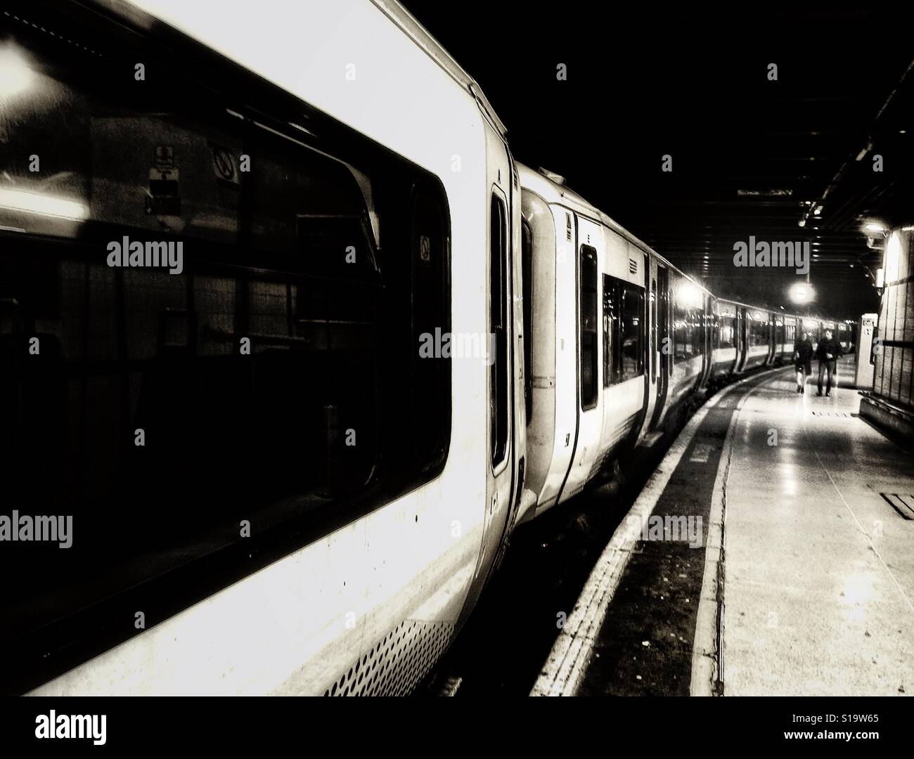 Train at Victoria station. - Smartphone Captured Stock Image