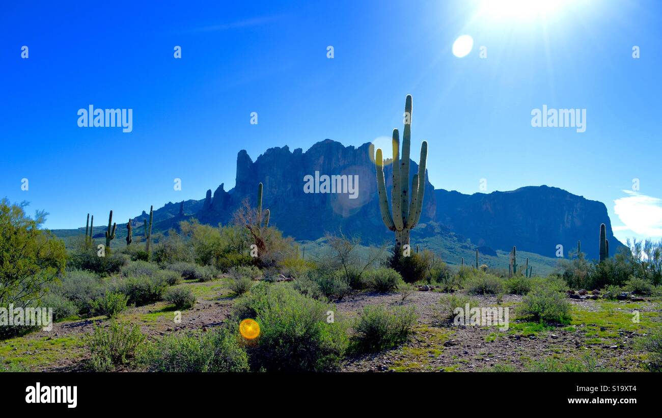 Superstitious Mountains -- Arizona 2017 Stock Photo