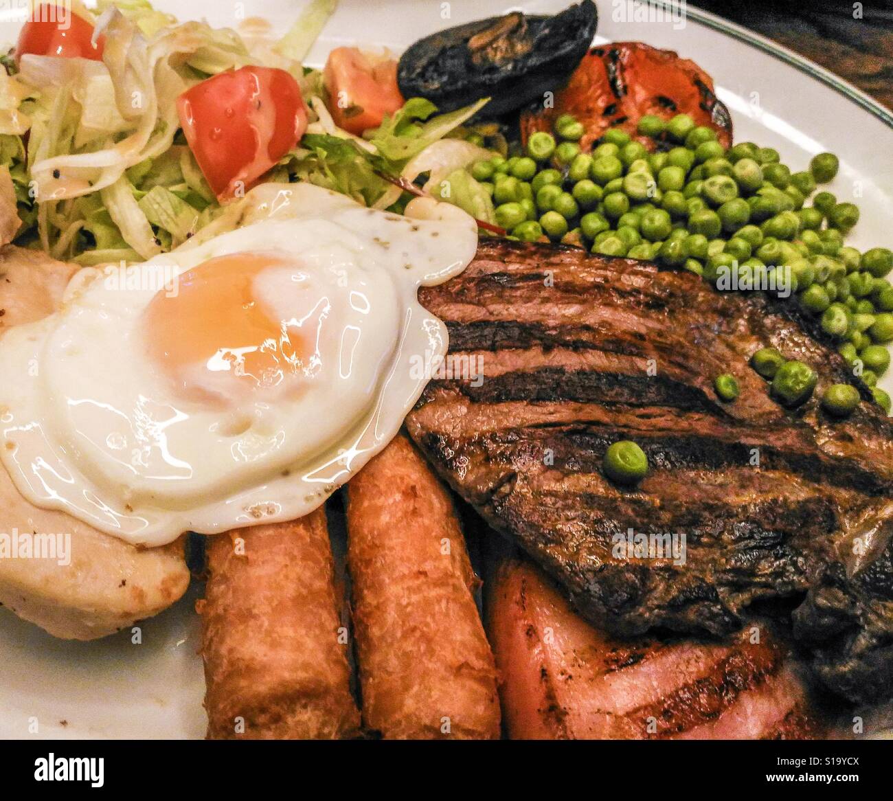 Close up of mixed grill Stock Photo