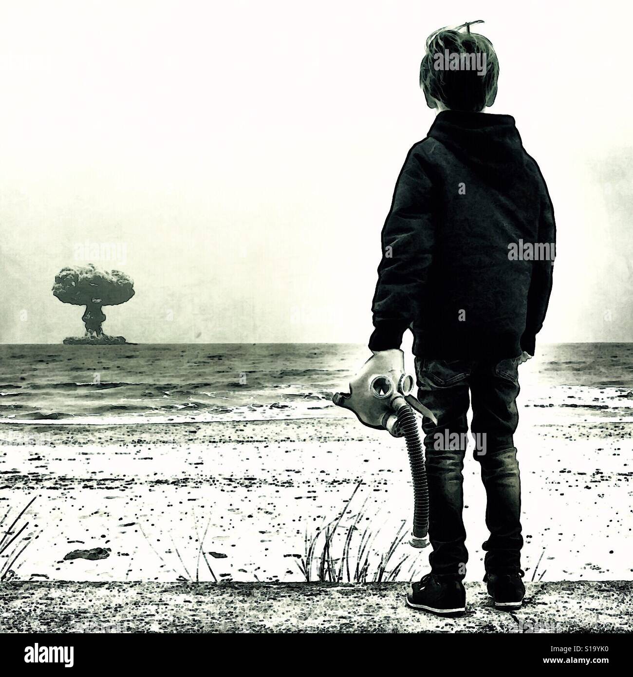 Nuclear dawn - Smartphone Captured Stock Image