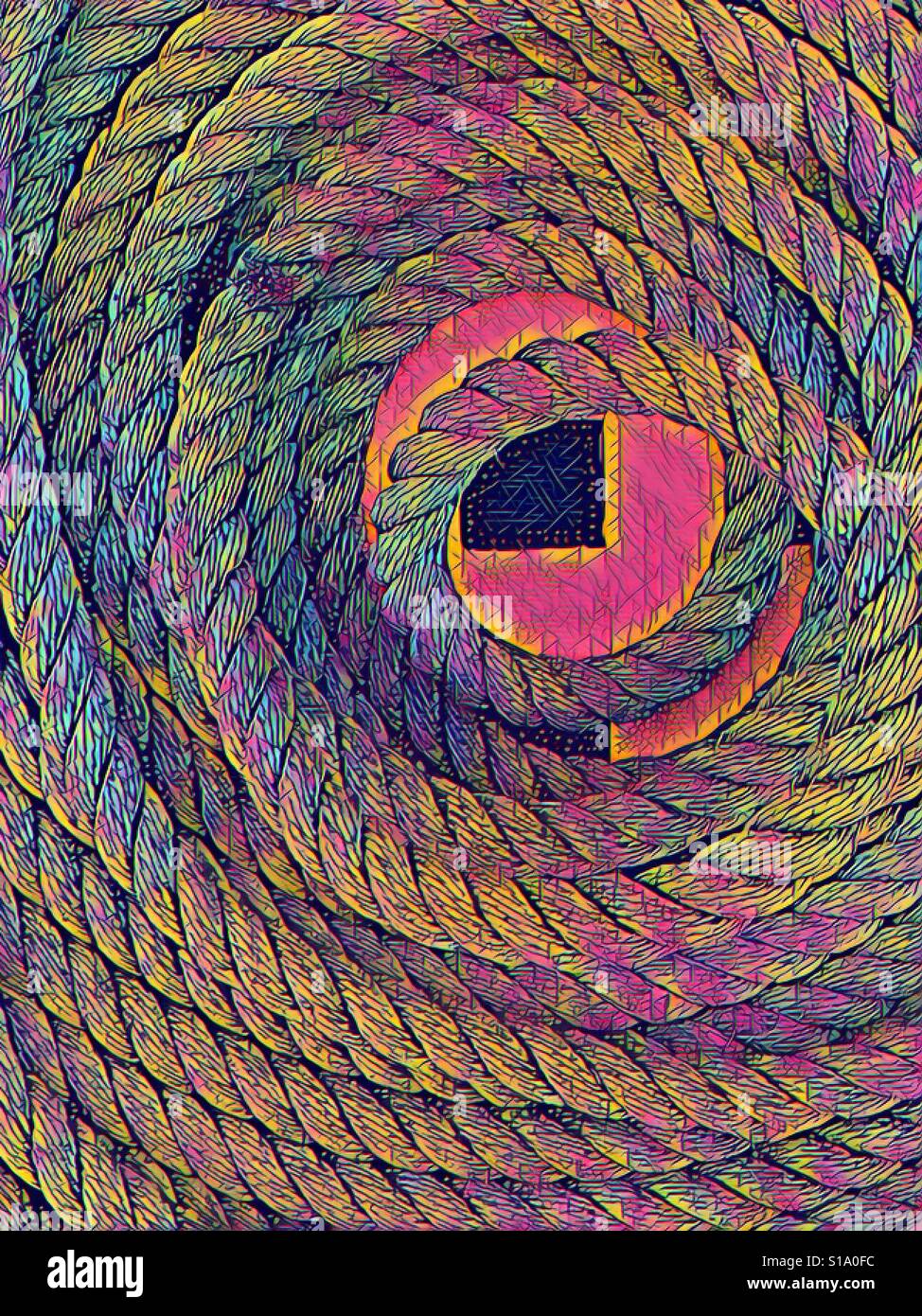 Rope coil - Smartphone Captured Stock Image