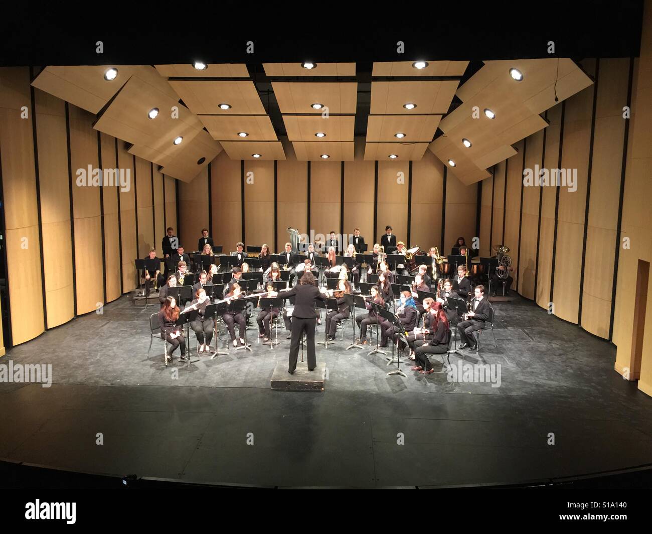 Youth Band in concert - Smartphone Captured Stock Image