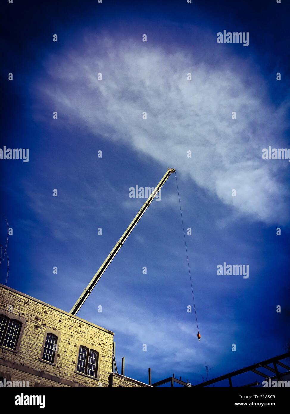 Tall crane - Smartphone Captured Stock Image