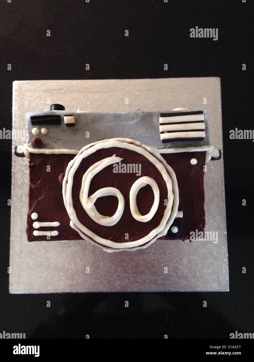 60th birthday cake for a photographer - Smartphone Captured Stock Image