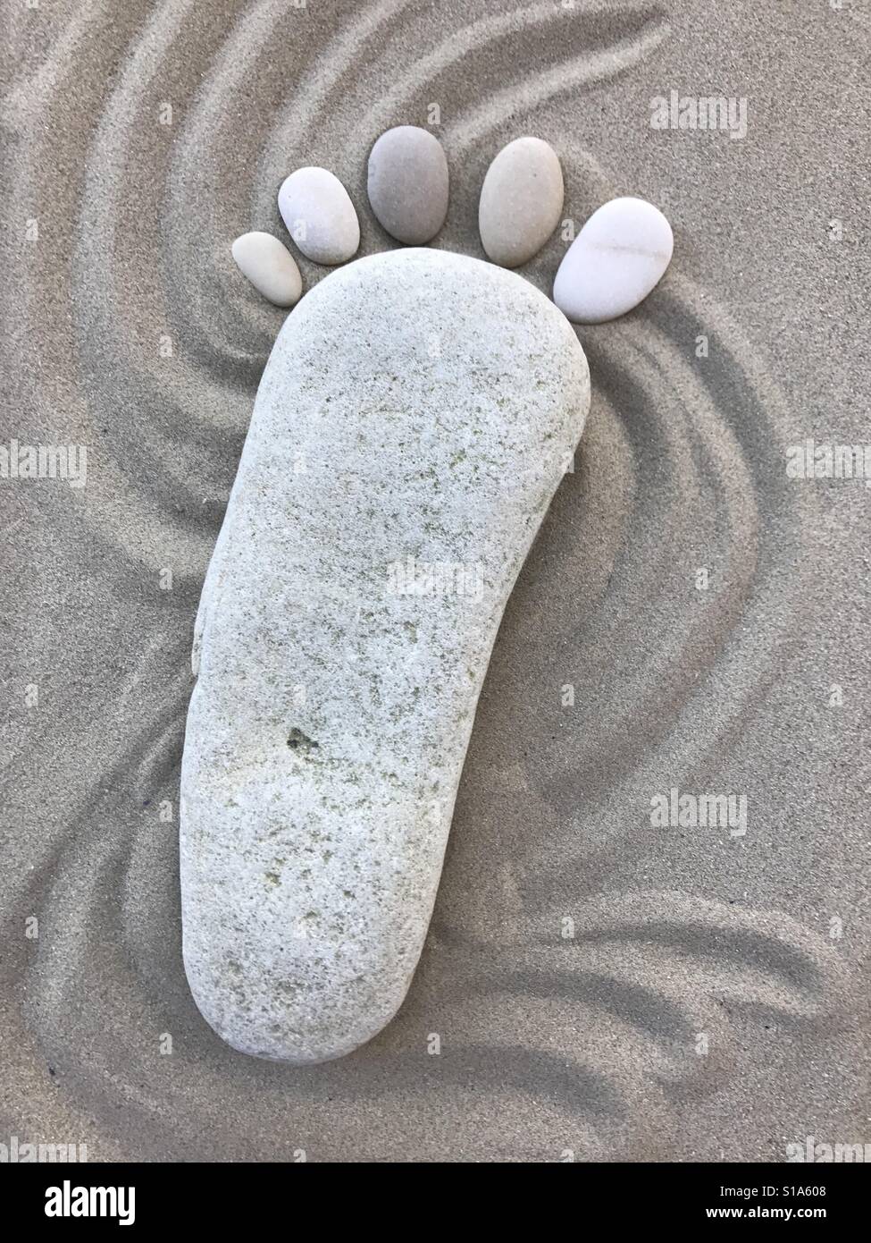 Foot symbol - Smartphone Captured Stock Image