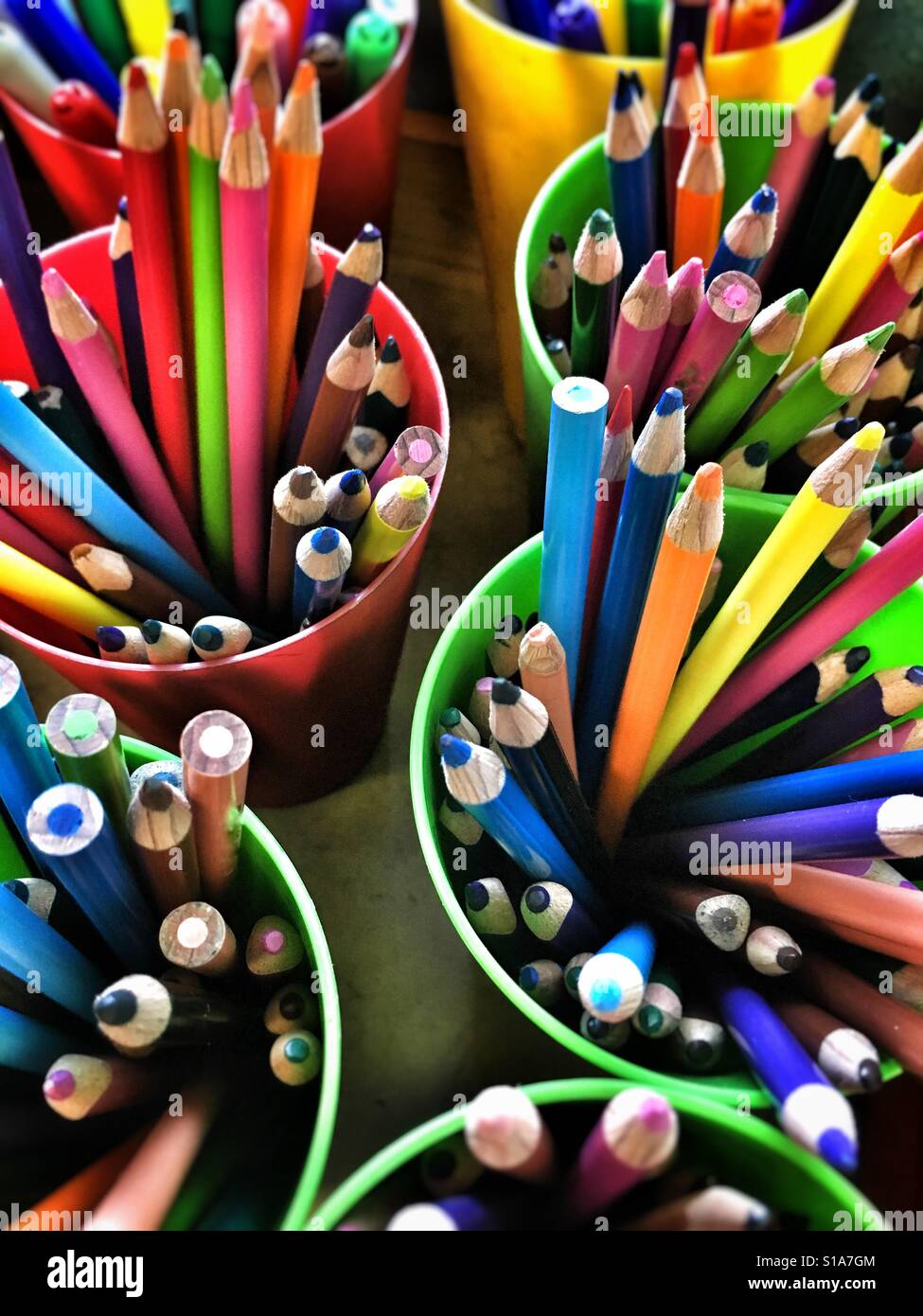 Colouring pencils. - Smartphone Captured Stock Image
