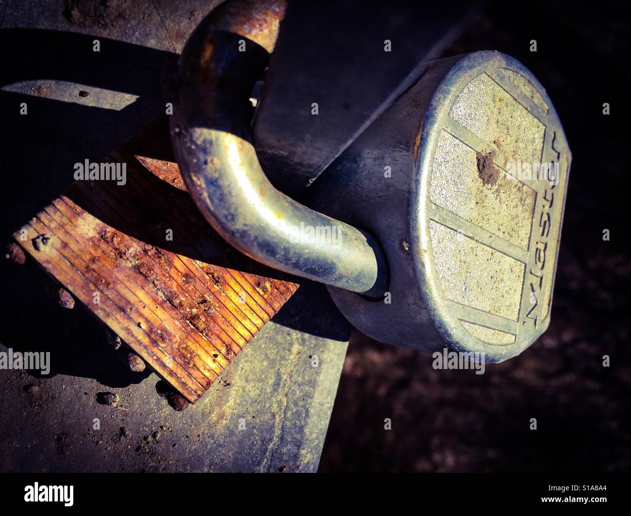 Old lock New lock - Smartphone Captured Stock Image