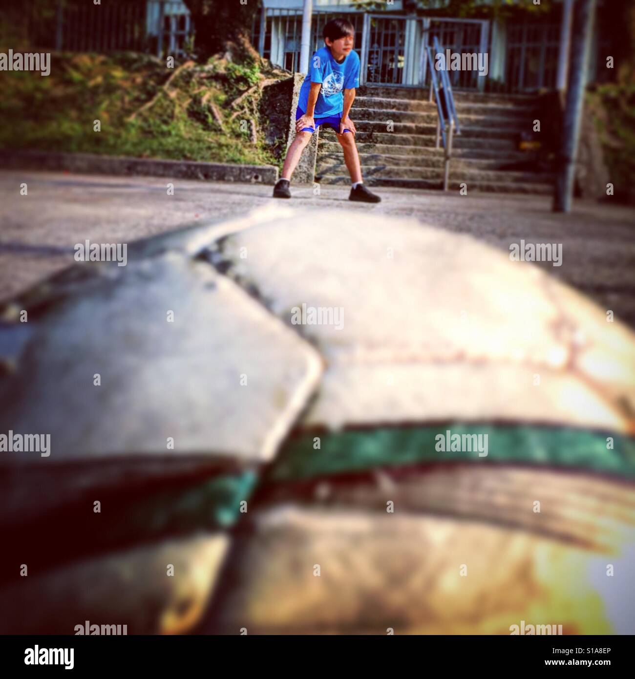 Goal keeper is ready - Smartphone Captured Stock Image