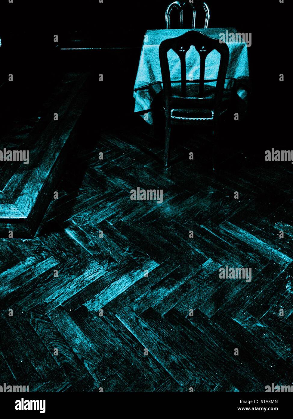 Empty table and chairs - Smartphone Captured Stock Image