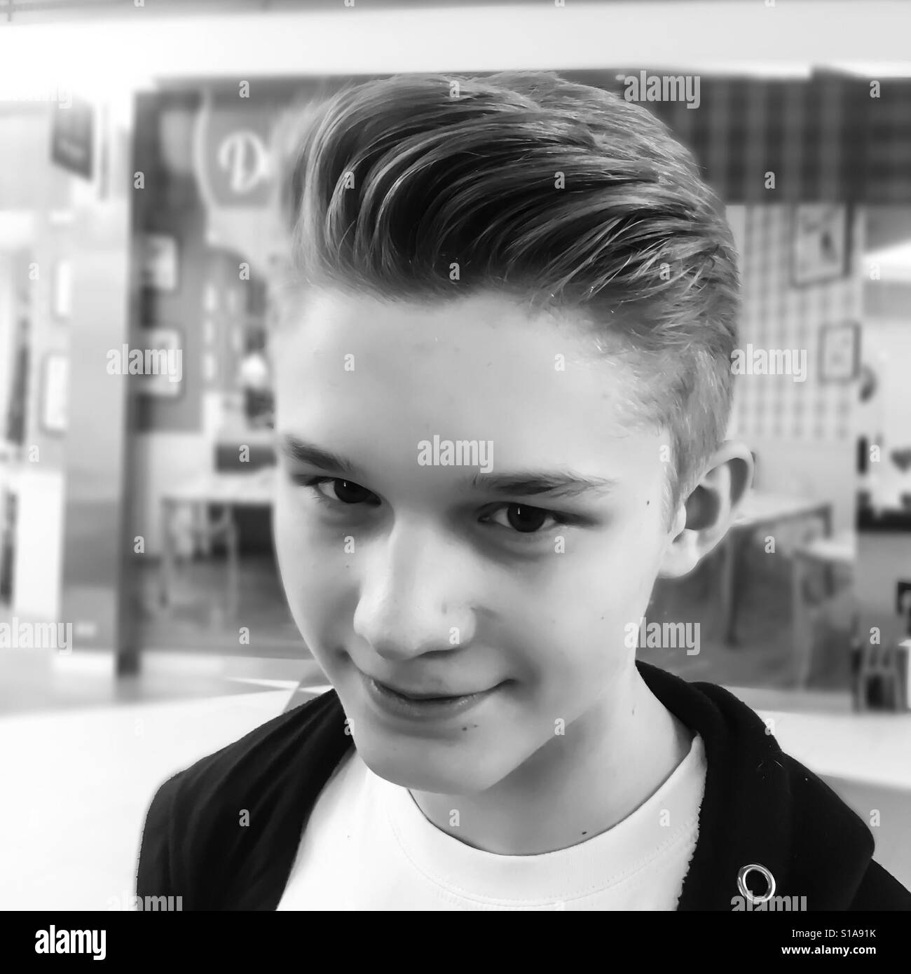 Handsome European teenager Stock Photo
