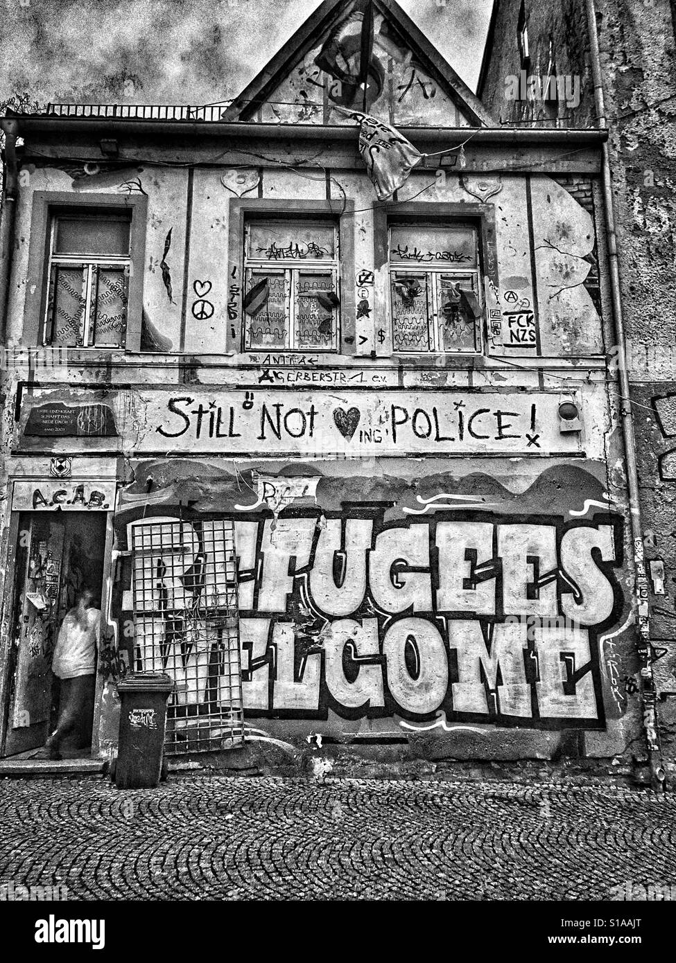 Weimar street art Black and White Stock Photos & Images - Alamy