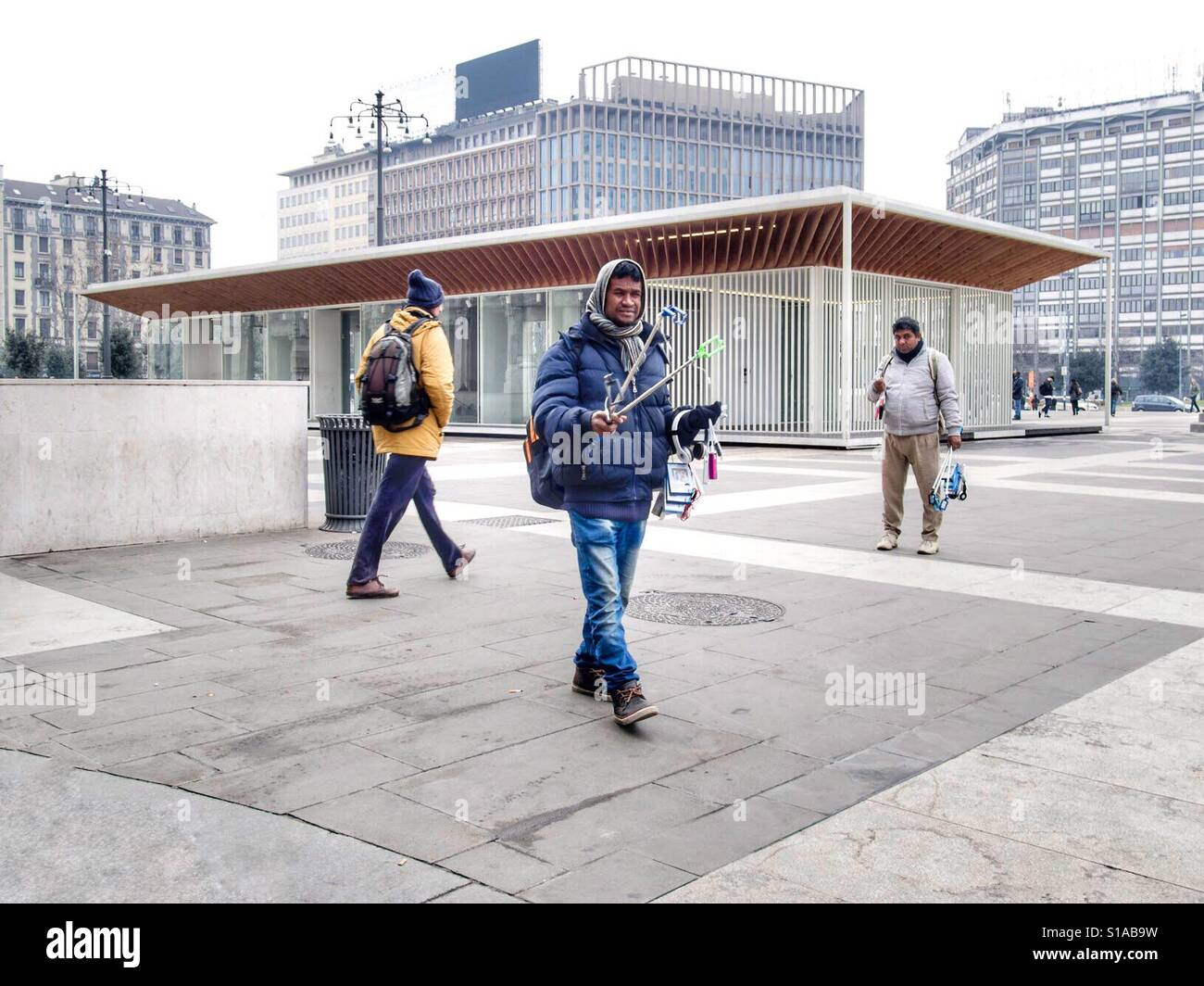 Street seller - Smartphone Captured Stock Image
