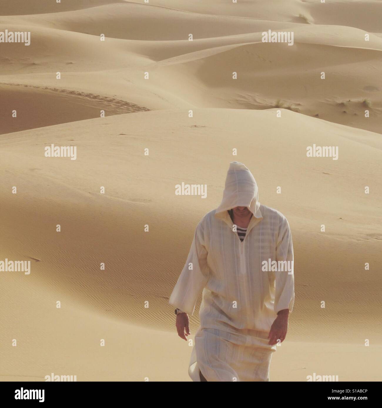 Alone in the Sahara - Smartphone Captured Stock Image